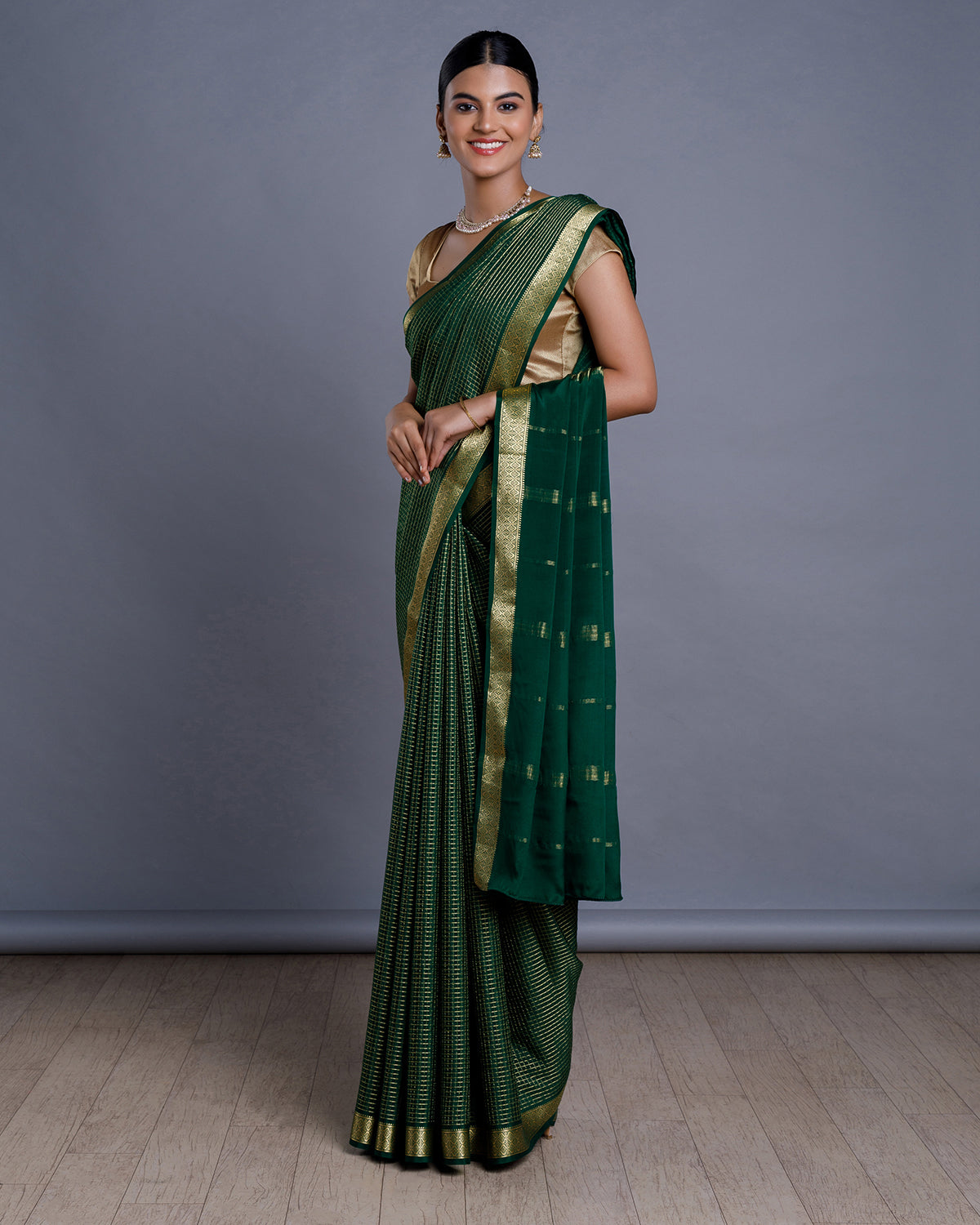 Green Mysore Silk Saree