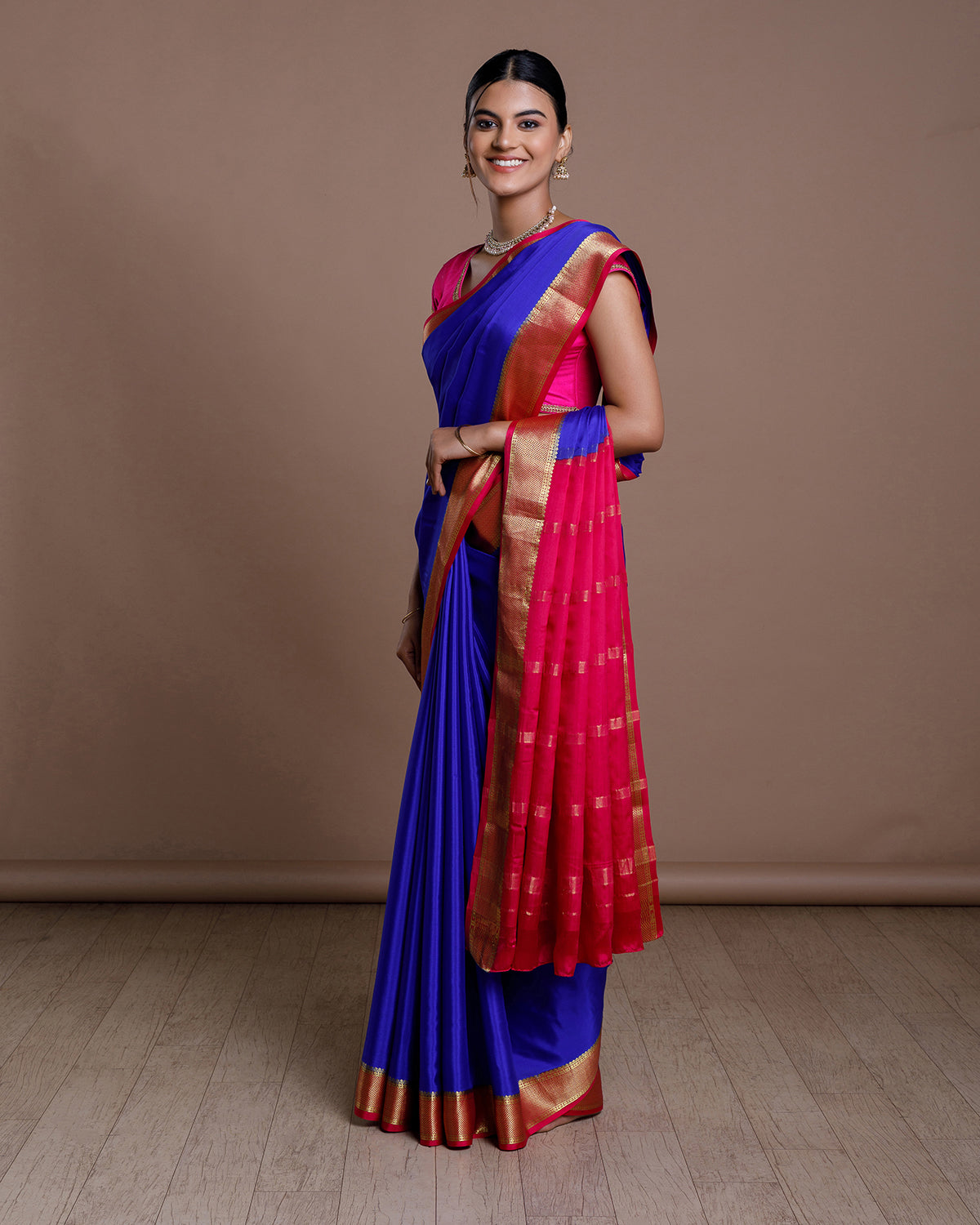 Blue Mysore Silk Saree