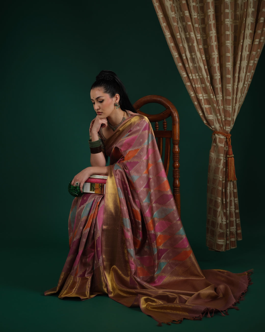 Pale Brown Kanchi Silk Saree