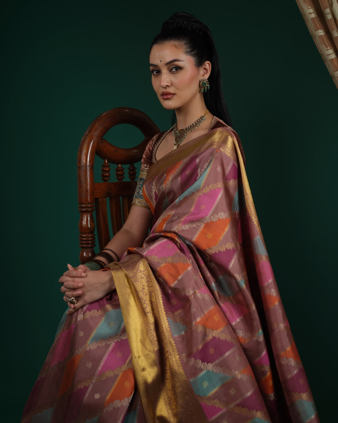 Pale Brown Kanchi Silk Saree