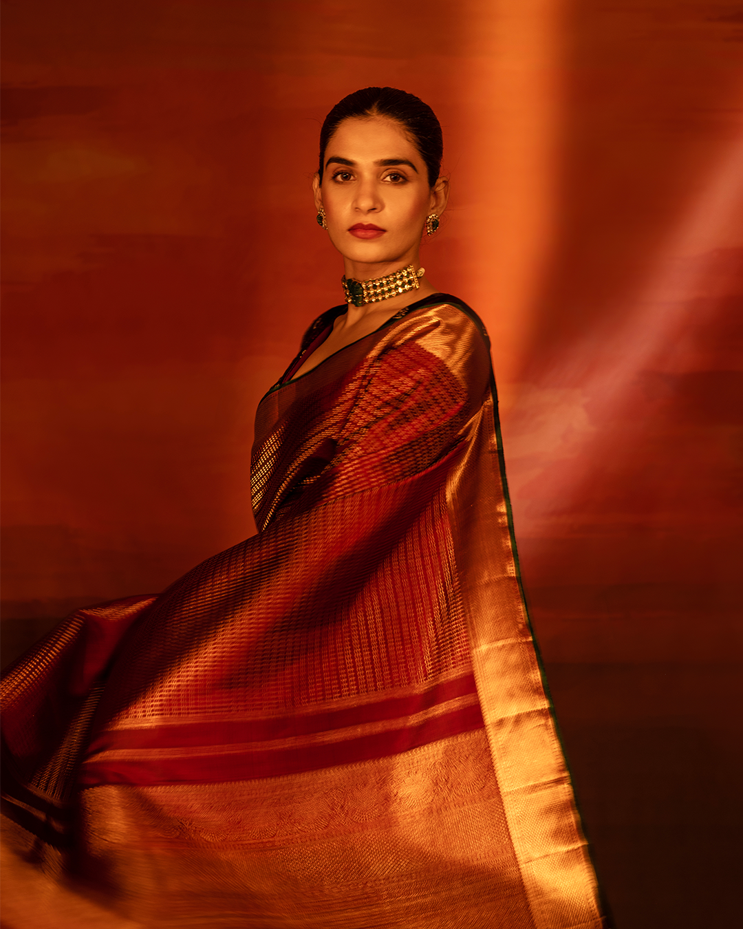 Maroon Kanchivaram Silk Saree