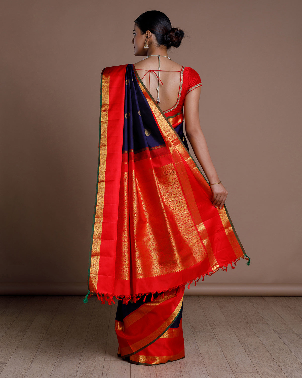 Blue Kanchivaram Handloom Silk Saree