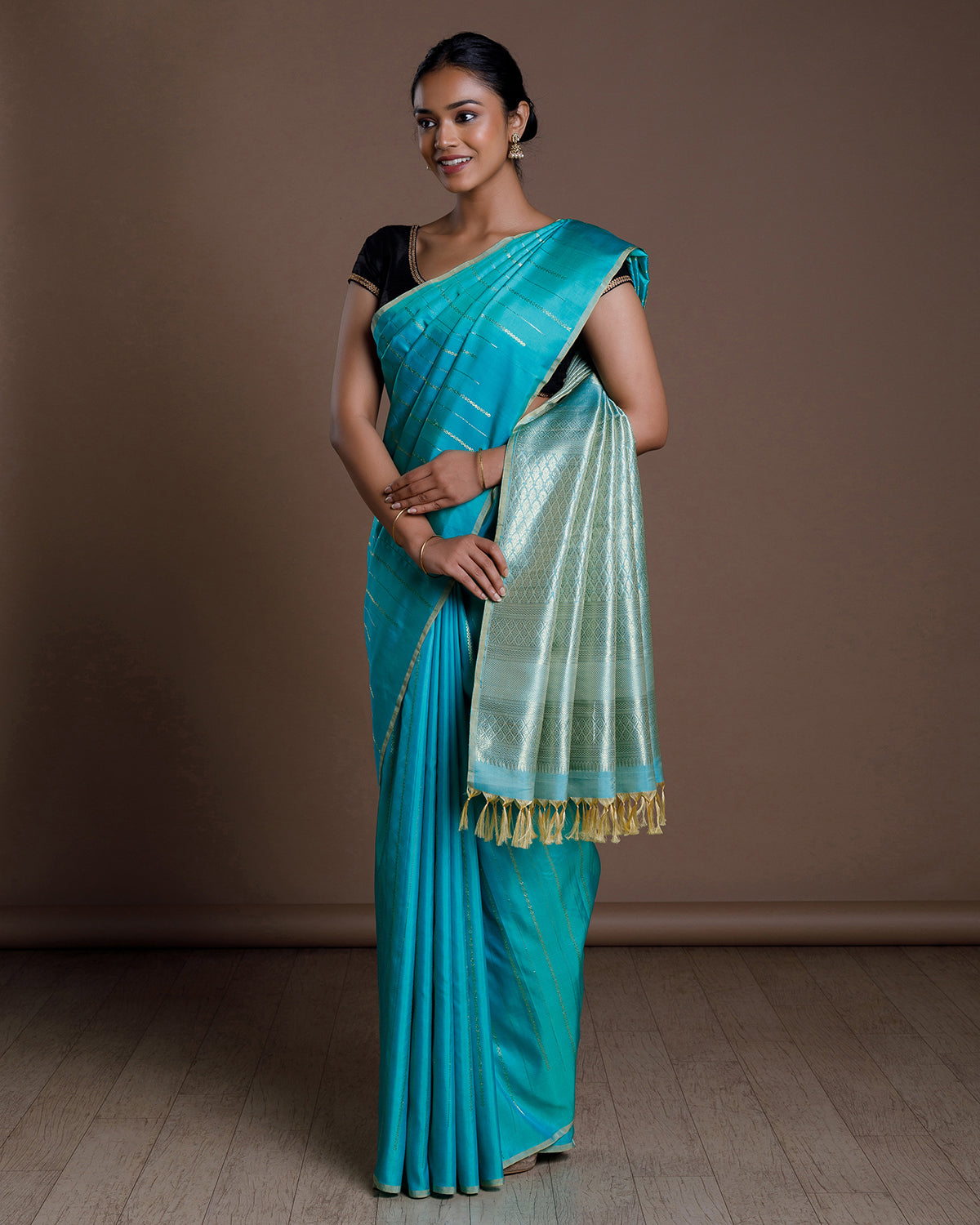 Blue Kanchivaram Handloom Silk Saree