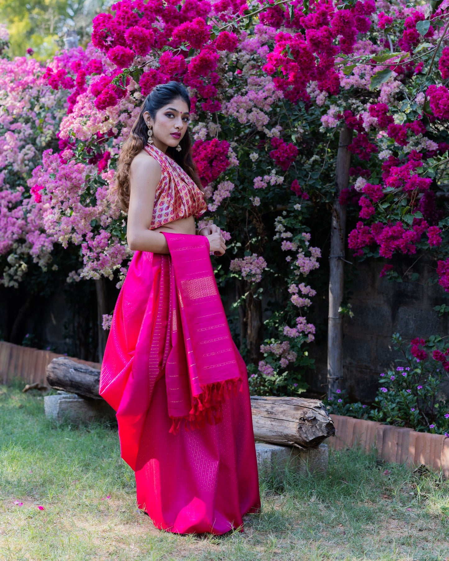 Magenta Kanchivaram Silk Saree