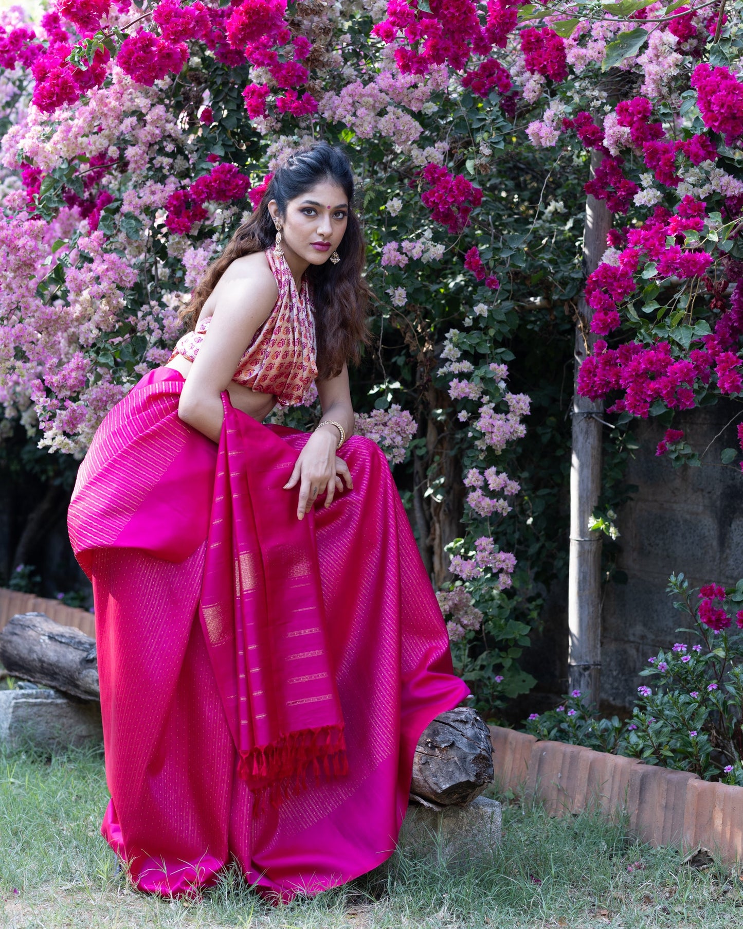 Magenta Kanchivaram Silk Saree