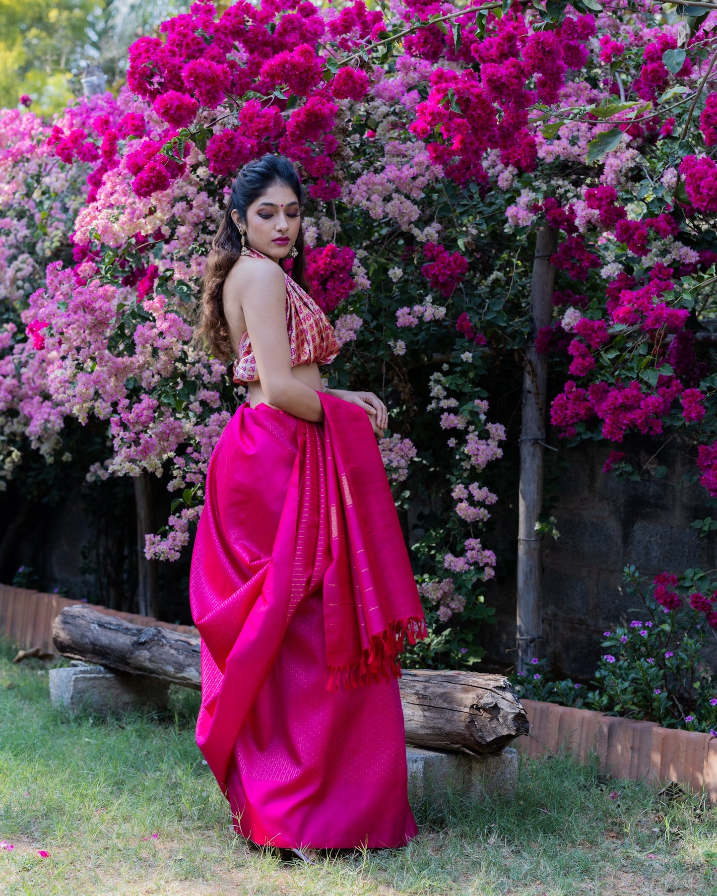 Magenta Kanchivaram Silk Saree
