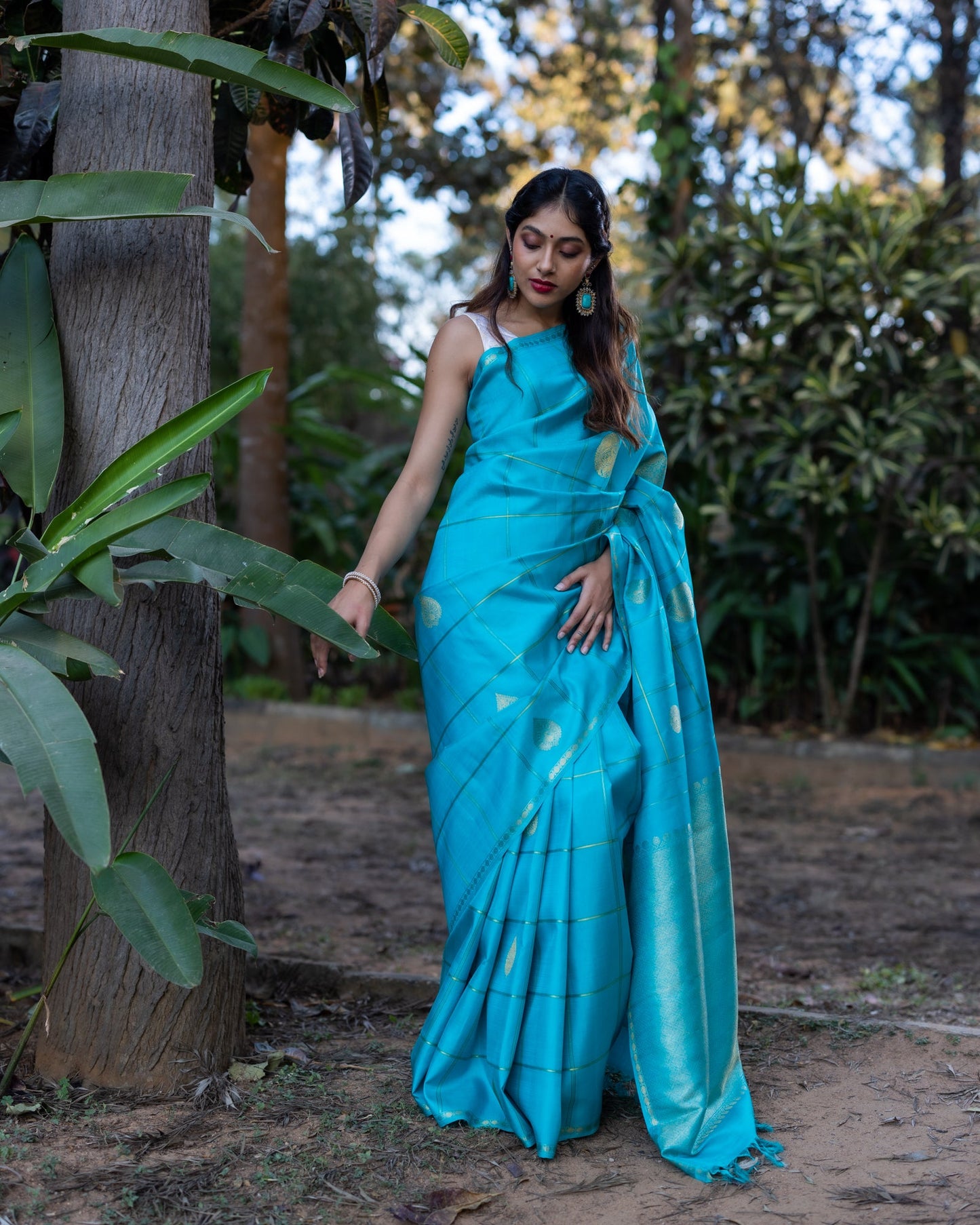 Blue Kanchivaram Silk Saree