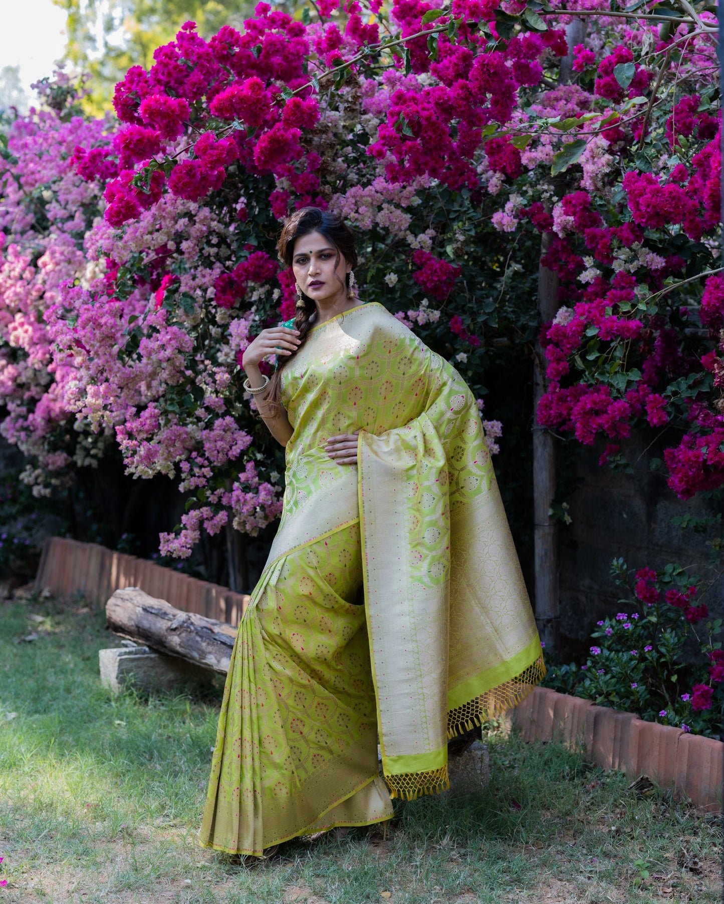 Green Banarasi Silk Saree