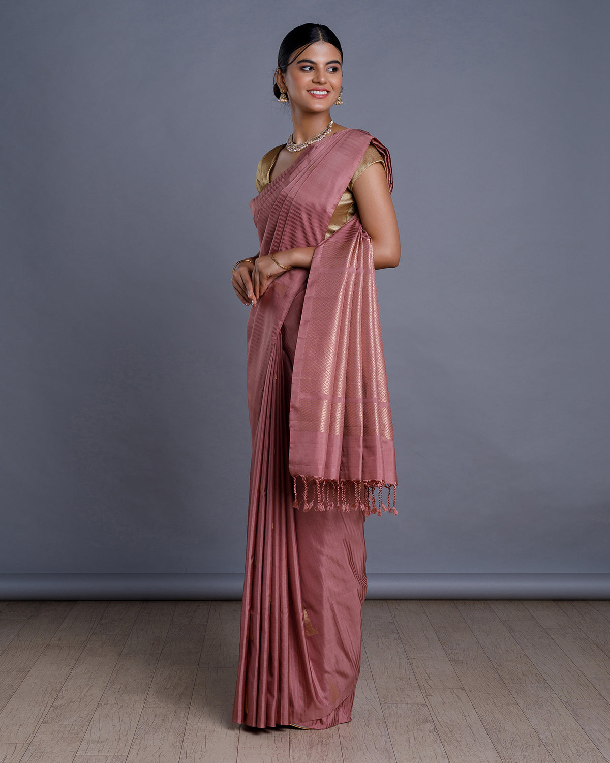 Pink Handloom Soft Silk Saree