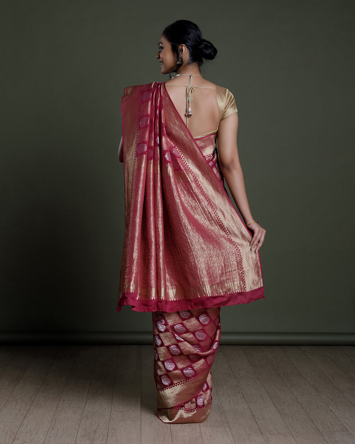 Magenta Mysore Silk Saree