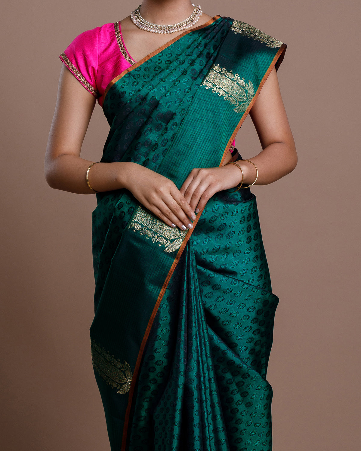 Green Kanchivaram Handloom Silk Saree
