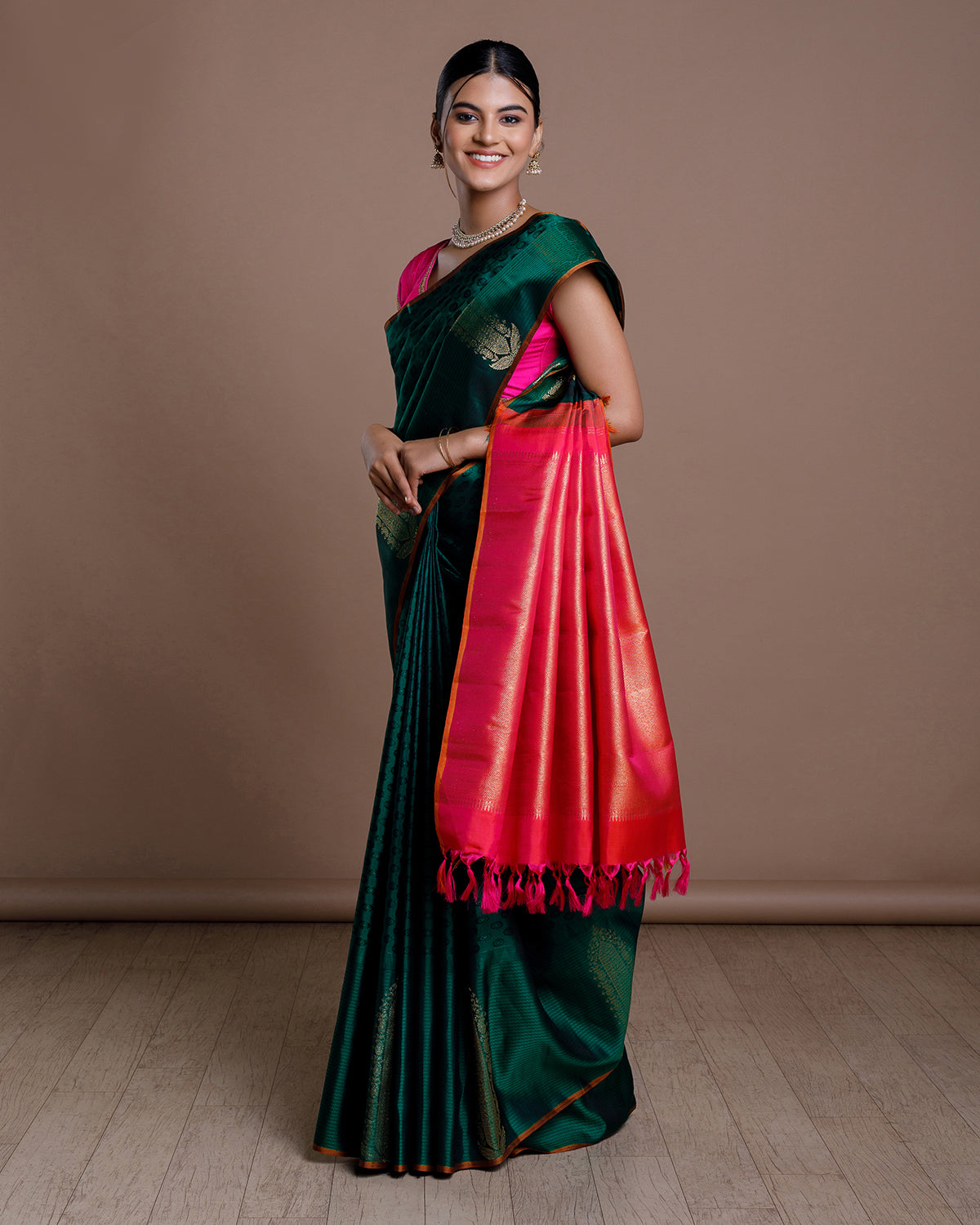 Green Kanchivaram Handloom Silk Saree