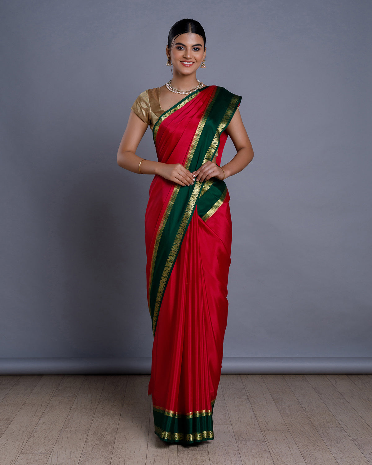 Pink Mysore Silk Saree