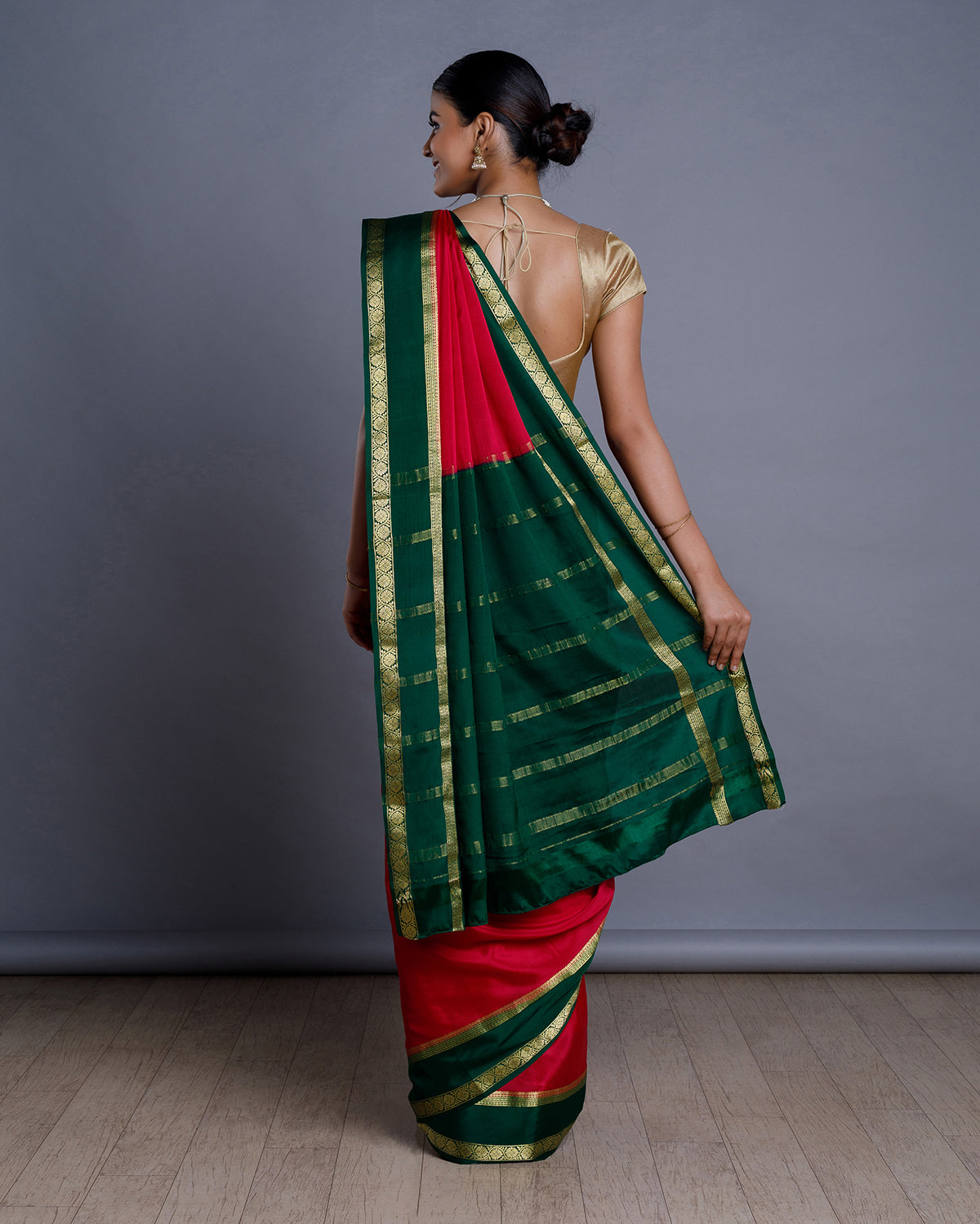 Pink Mysore Silk Saree