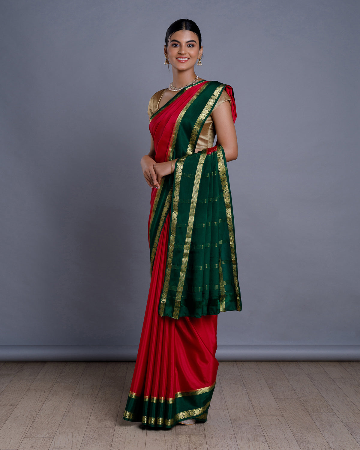 Pink Mysore Silk Saree