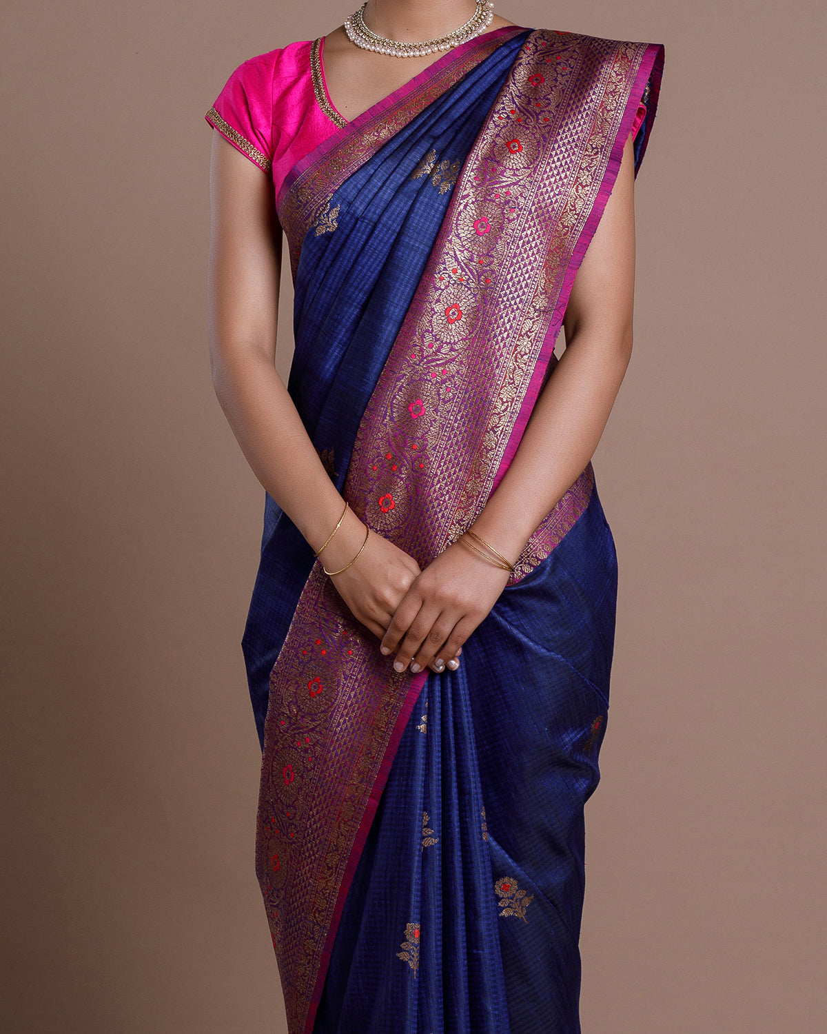 Blue Banaras Handloom Silk Saree