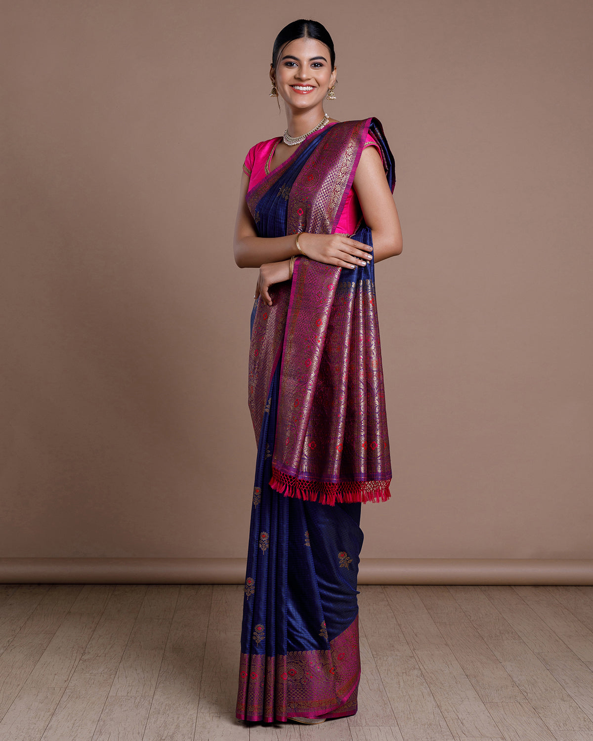 Blue Banaras Handloom Silk Saree