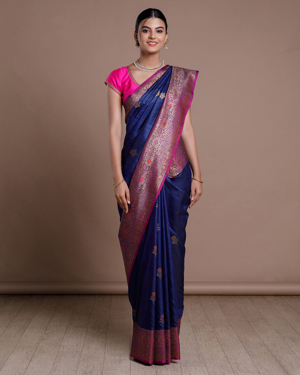 Blue Banaras Handloom Silk Saree