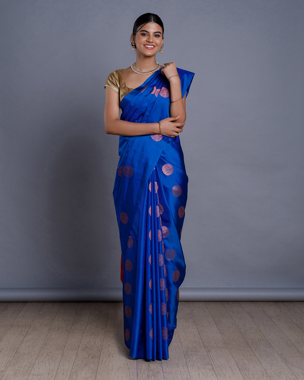 Blue Handloom Soft Silk Saree