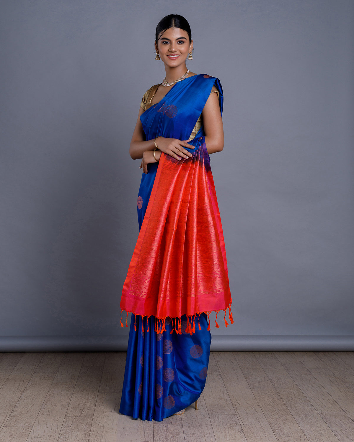 Blue Handloom Soft Silk Saree