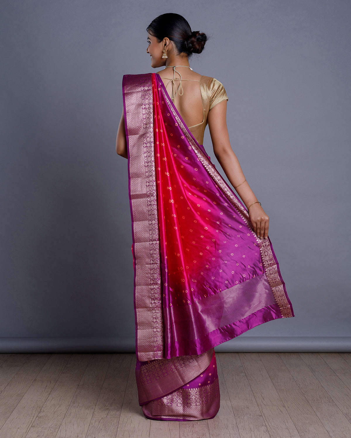Pink Handloom Silk Saree