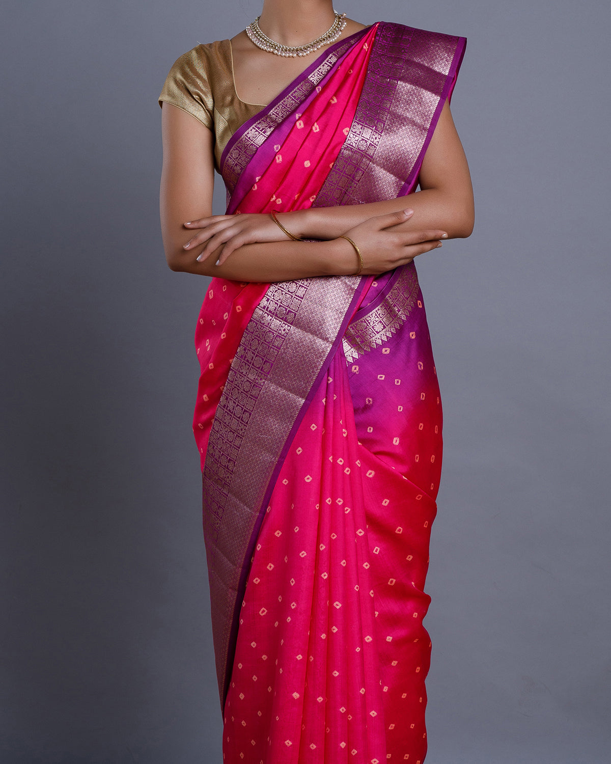 Pink Handloom Silk Saree