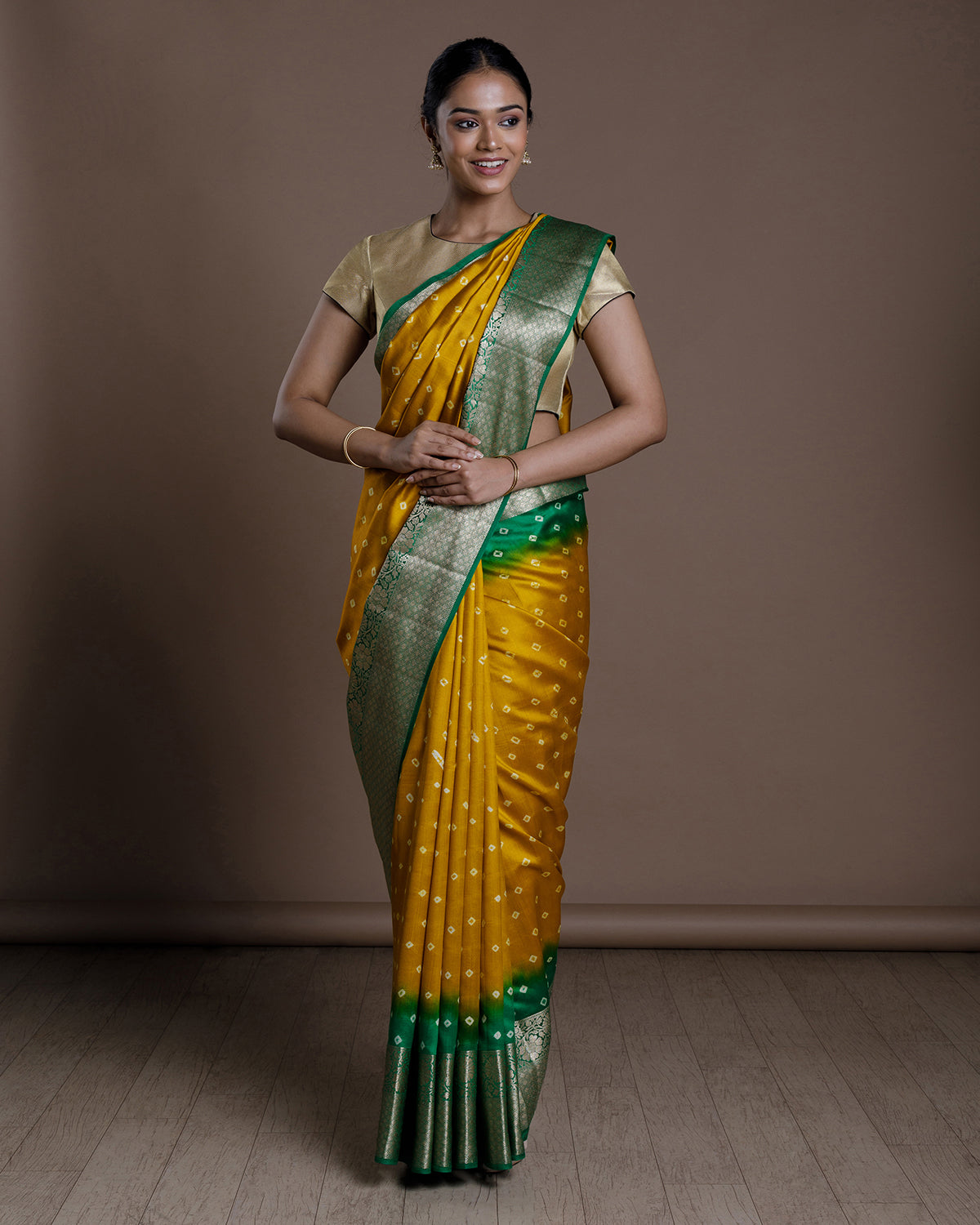 Yellow Banaras Silk Saree