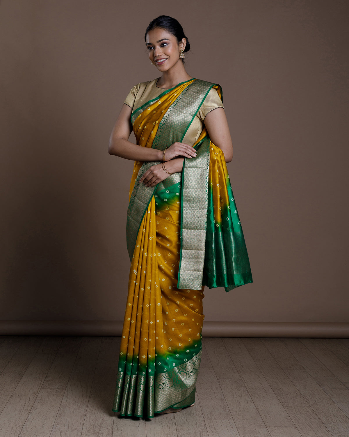 Yellow Banaras Silk Saree
