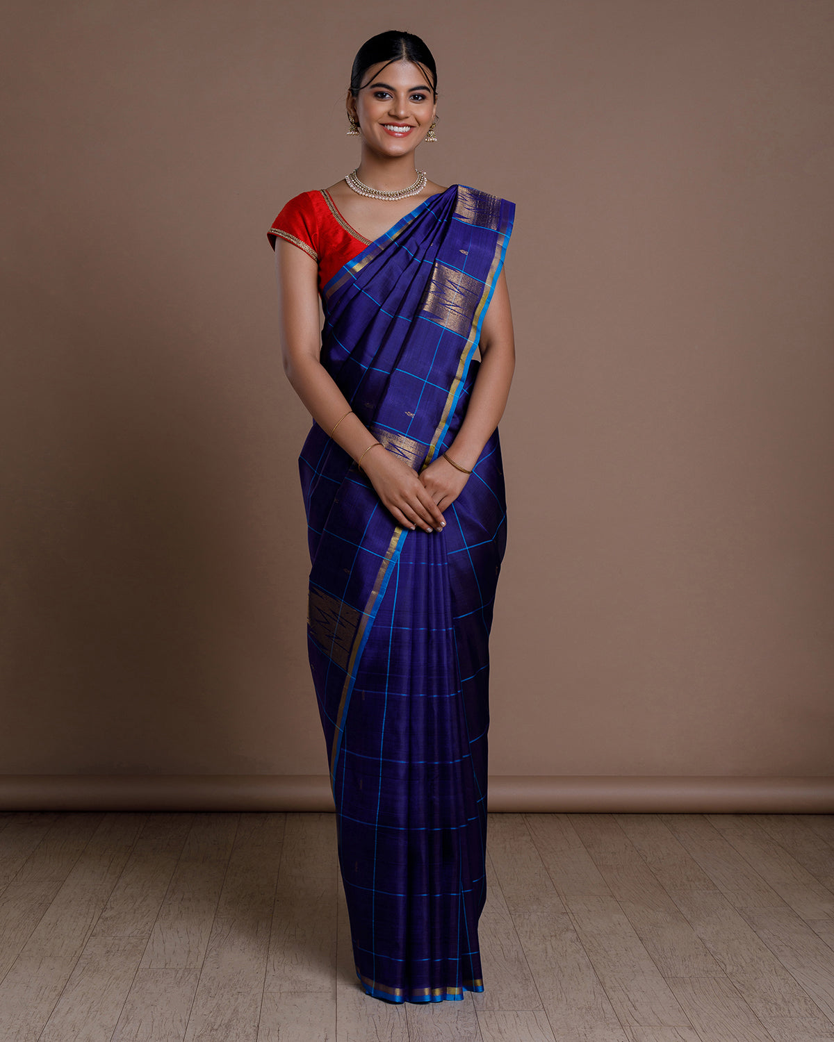 Blue Kanchivaram Handloom Silk Saree