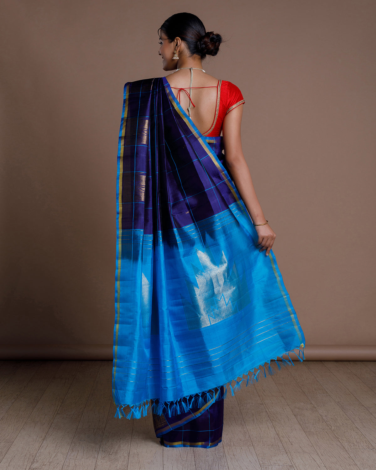 Blue Kanchivaram Handloom Silk Saree