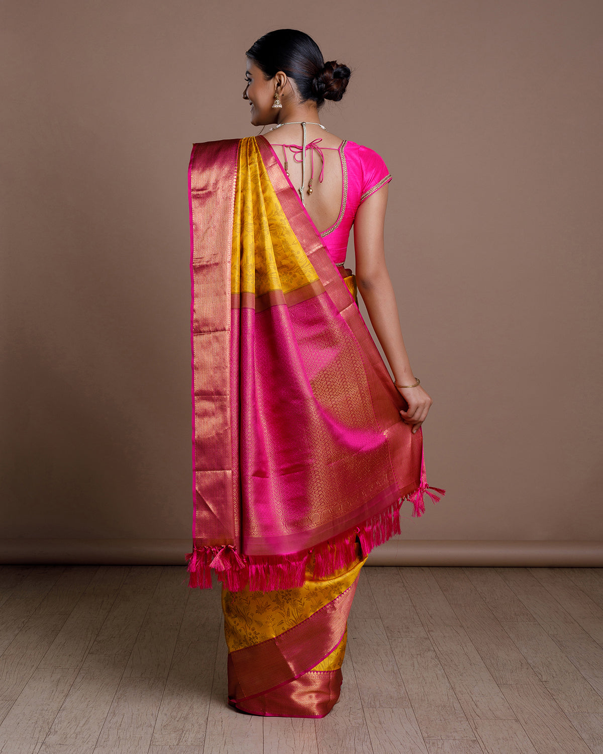 Yellow Kanchivaram Silk Saree