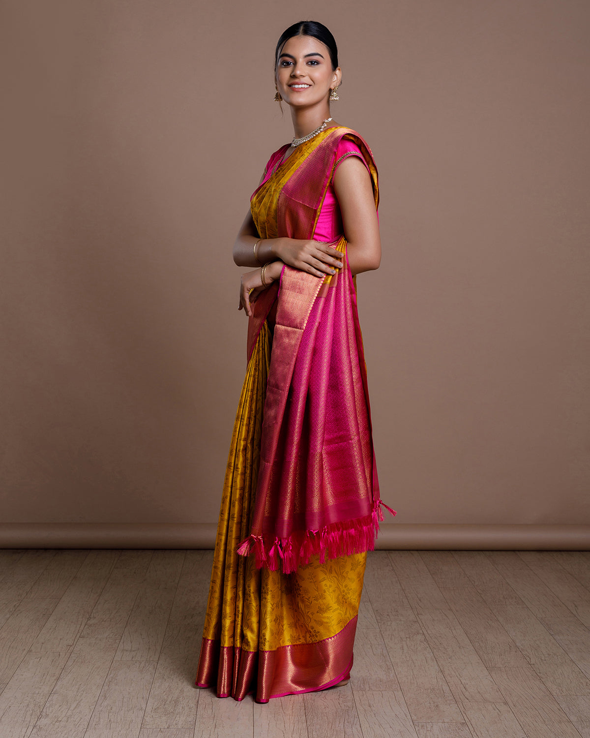 Yellow Kanchivaram Silk Saree