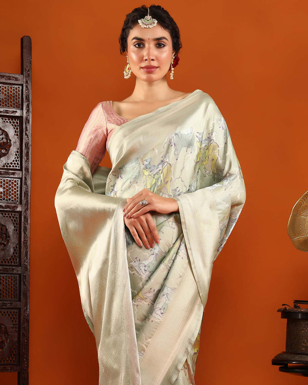 Green Banarasi Silk Saree