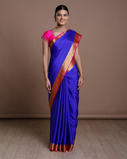 Blue Mysore Silk Saree