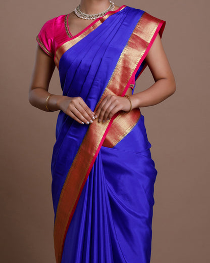 Blue Mysore Silk Saree