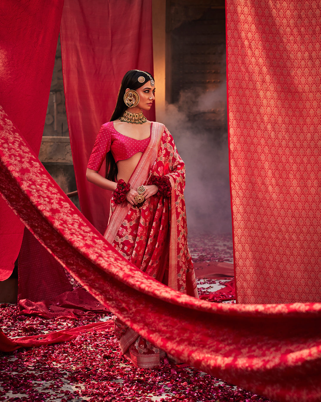 Red Banarasi Silk Saree