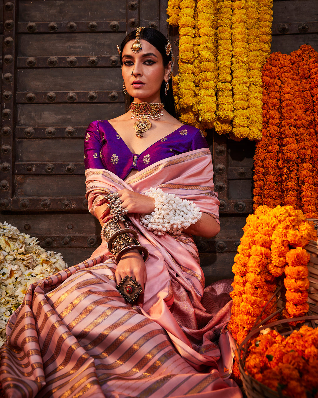 Pink Kanchivaram Silk Saree