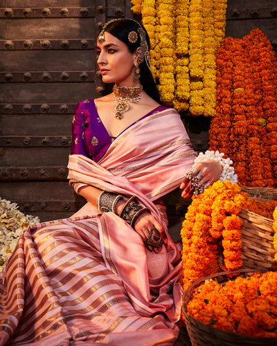 Pink Kanchivaram Silk Saree