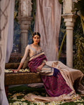 Purple Banarasi Silk Saree