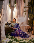 Violet Banarasi Satin Silk Saree