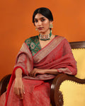 Red Mysore Crepe Silk Saree
