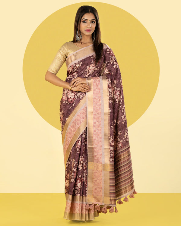 viscose tussar saree