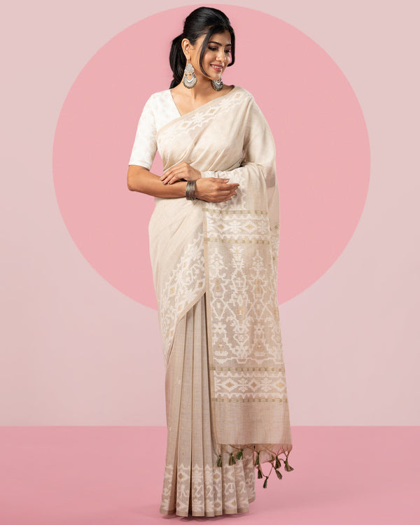 Woven Blended Cotton Saree