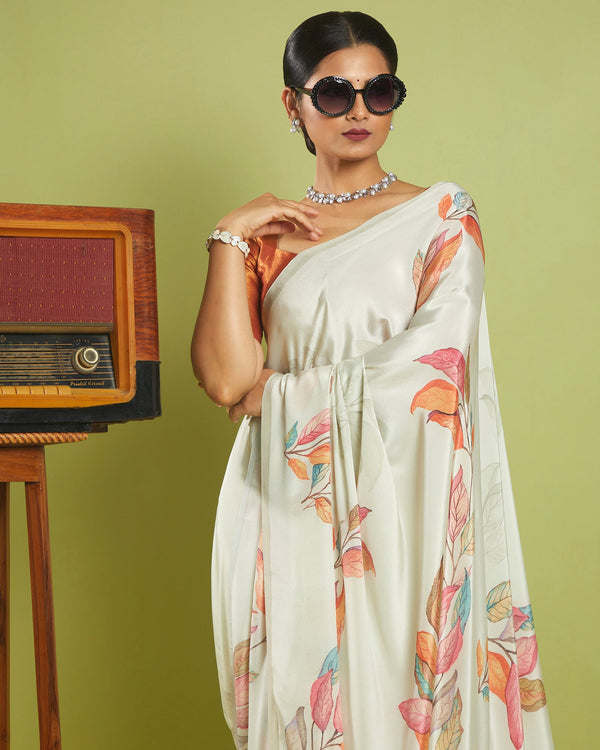 beige colour saree
