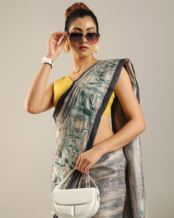 blended georgette saree
