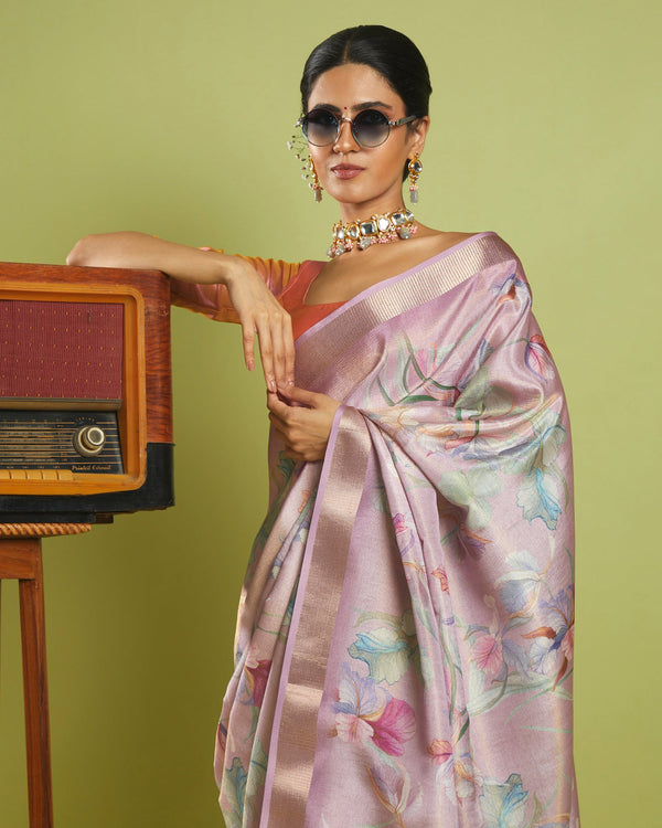 fancy sarees Formal Wear Blended Tussar Saree
