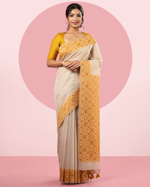 Woven Blended Cotton Saree