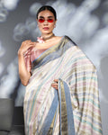 Multicolour Mysore Crepe Silk Saree
