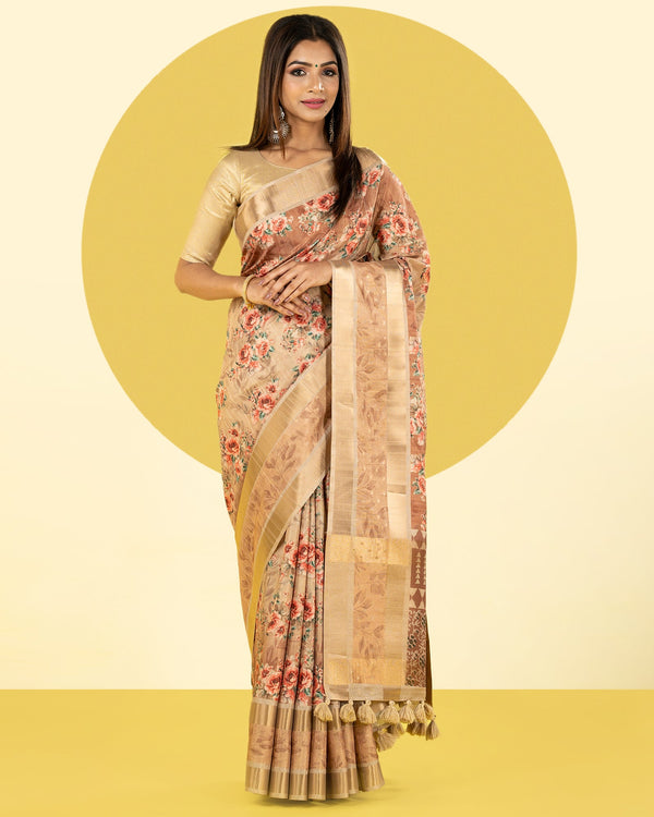 viscose tussar saree