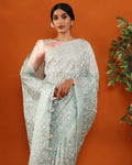 Green Organza Silk Saree